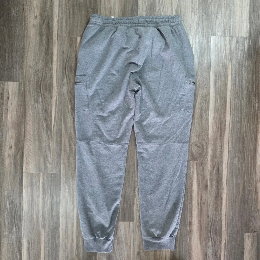 Banana Republic Mens Gray Cargo Jogger Sweatpants Medium Drawstring Fleece‎ 1335